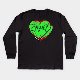 Zombie Heart Kids Long Sleeve T-Shirt